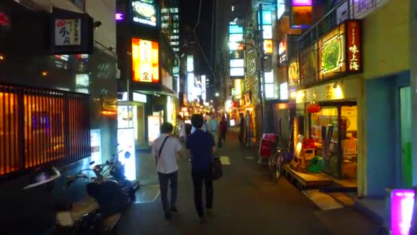 Tokyo Japonya Eylül 2017 Shinbashi Tokyo Japonya Izakaya Bar Bölgesinin — Stok video