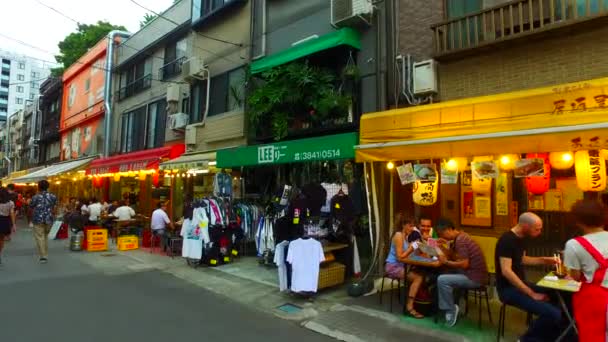 Tokio Japón Septiembre 2017 Tracking Shot Asakusa Hoppy Street Tokyo — Vídeos de Stock