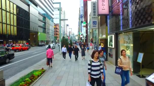 Tokyo Japon Septembre 2017 Suivi Rue Commerçante Ginza Tokyo Japon — Video