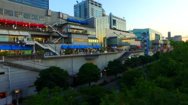 Tóquio Japão Setembro 2017 Aproximando Dos Decks Odaiba Shopping Center — Vídeo de Stock