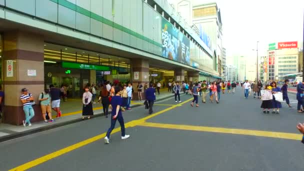 Tokio Japonsko Září 2017 Šinjuku Jižním Vstupu Tokijského Japonska Podél — Stock video