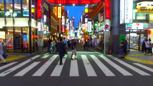 Tokyo Japan September 2017 Kabukicho Ichibangai Street Shinjuku Tokyo Japan — Stock Video