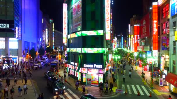 Tokio Japonsko Září 2017 Šinjuku Který Nachází Jižním Východě Večera — Stock video