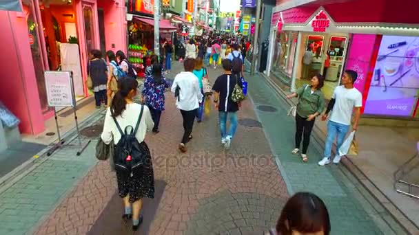 Tokio Japonia Września 2017 Ulica Takeshita Harajuku Tokyo Japan Takeshita — Wideo stockowe