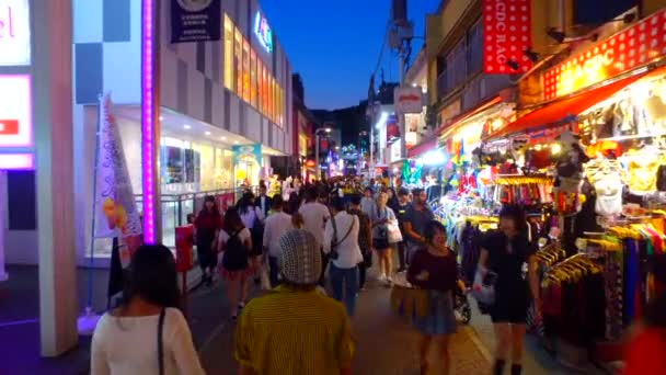 Tokio Japón Septiembre 2017 Tracking Shot Takeshita Street Harajuku Tokio — Vídeos de Stock