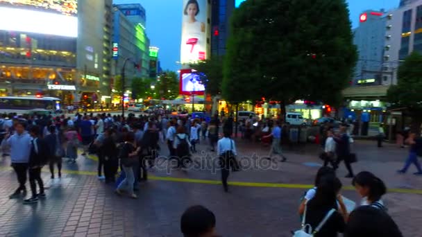 Tokio Japonia Września 2017 Stacja Przednia Shibuya Tokio Japonii Zmierzchu — Wideo stockowe