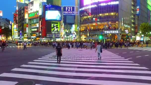 Токіо Японія Вересня 2017 Відстеження Постріл Боротьба Перетину Shibuya Токіо — стокове відео