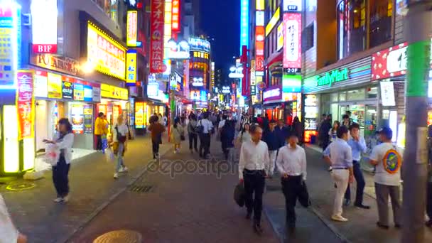 Tokio Japan September 2017 Shibuya Center Gai Street Shibuya Tokyo — Stockvideo