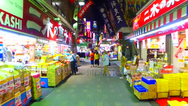 Τόκιο Ιαπωνία Σεπτεμβρίου 2017 Εμπορική Οδός Στο Ουένο Τόκιο Ιαπωνία — Αρχείο Βίντεο