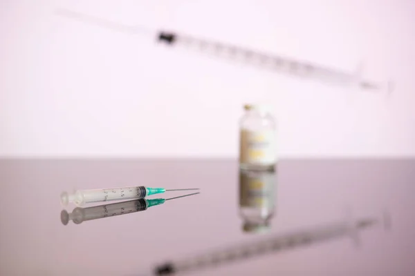 Vaccine and syringe injection. It use for prevention,immunization and treatment from corona virus infection(novel coronavirus disease 2019,COVID-19, Wuhan). Medicine infectious concept.