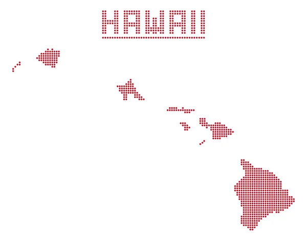 ハワイ ドット地図 — ストックベクタ