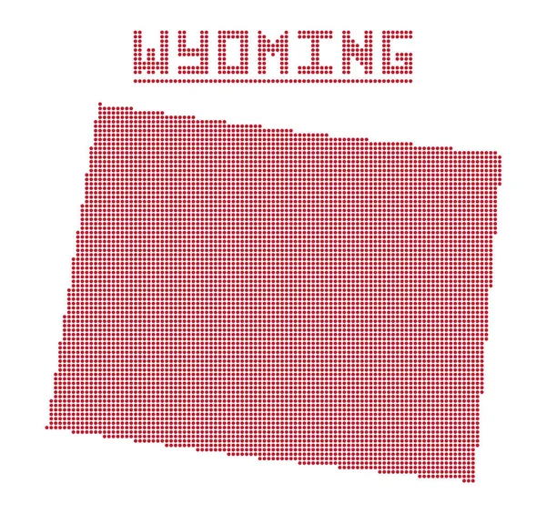 Wyoming Dot mapa — Stockový vektor