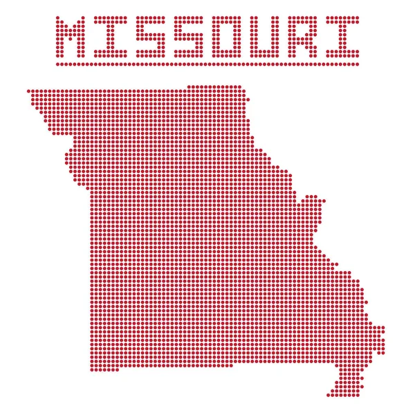 Mapa de Missouri Dot — Vetor de Stock