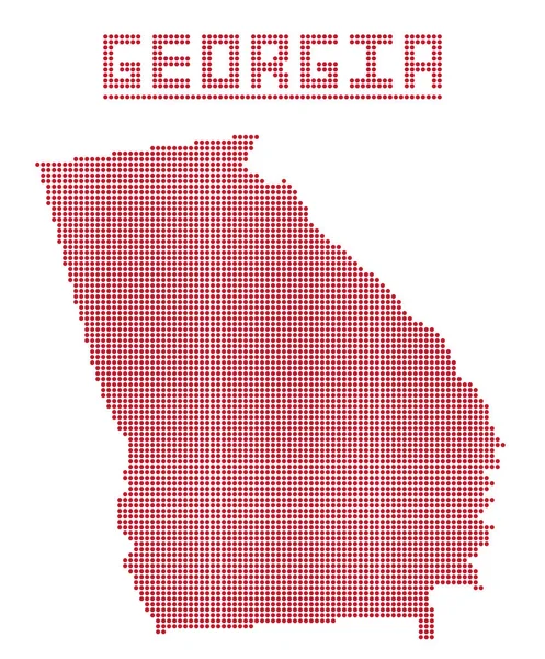 Georgia Dot mapa — Stockový vektor