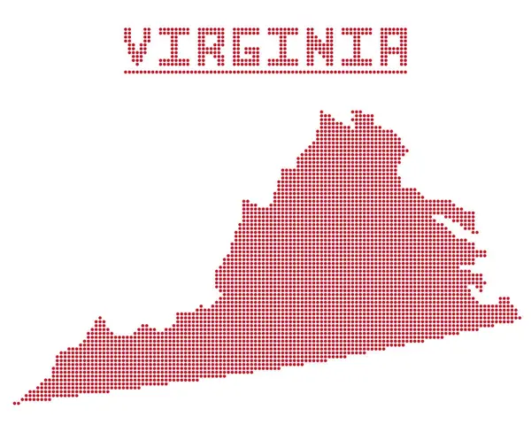 Virginia Dot térkép — Stock Vector