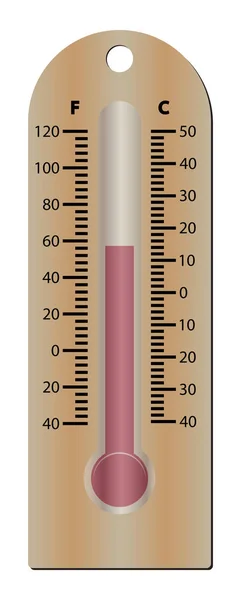 Holzthermometer-Design — Stockvektor