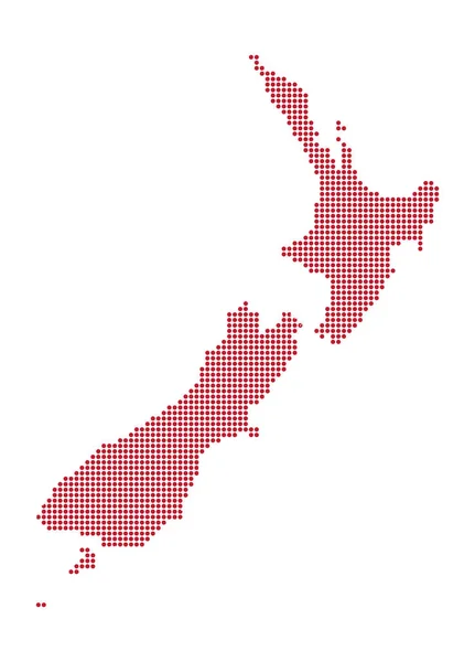 Nový Zéland Dot mapa — Stockový vektor