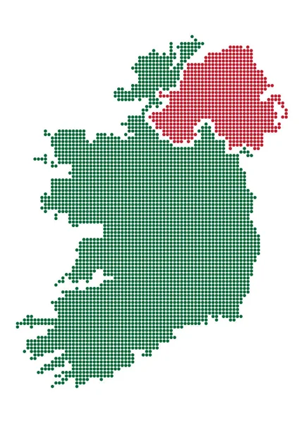 アイルランド ドット地図 — ストックベクタ