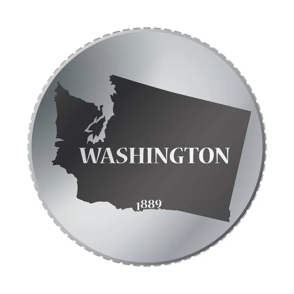 华盛顿州硬币 — 图库矢量图片