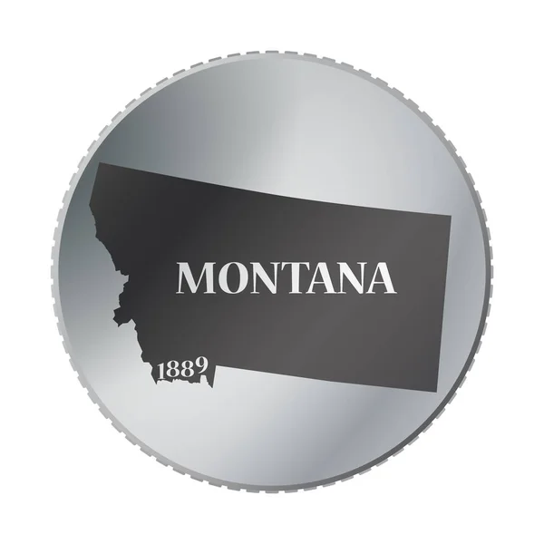 Moneda del Estado de Montana — Archivo Imágenes Vectoriales