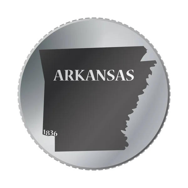 Arkansas Eyalet sikke — Stok Vektör