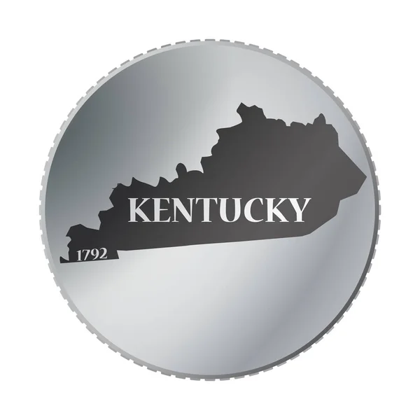Kentucky Eyalet sikke — Stok Vektör