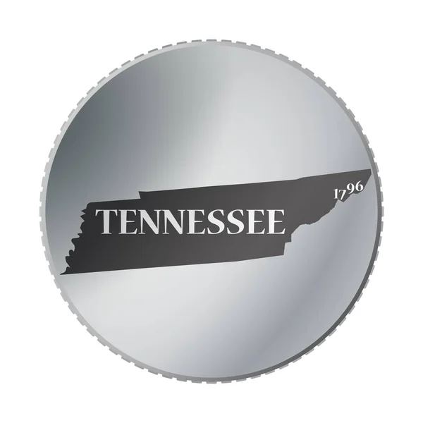 Монета штату Теннессі — стоковий вектор
