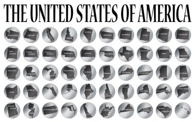 50 United States Coins clipart