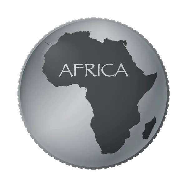 Pièce d'argent Afrique — Image vectorielle