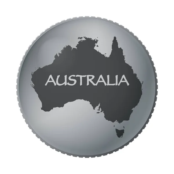 Australia Moneta Argento — Vettoriale Stock