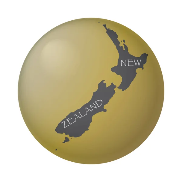 Yeni Zelanda altın sikke — Stok Vektör