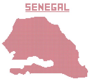 Senegal Afrika nokta harita