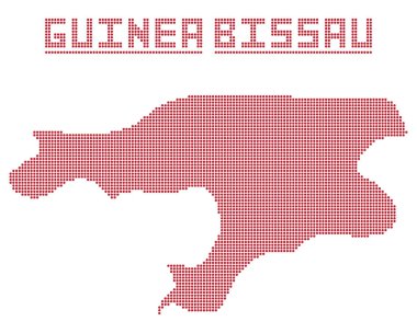 Gine Bissau Afrika nokta harita