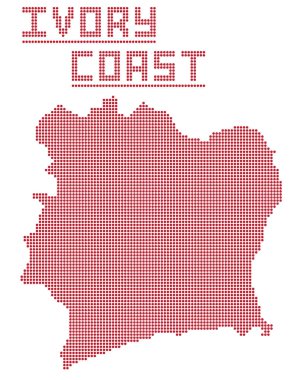 Fildişi Sahili Afrika nokta harita