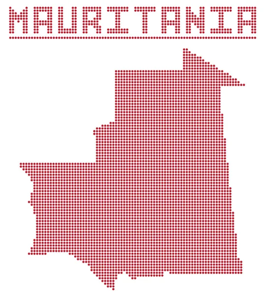 Moritanya Afrika nokta harita