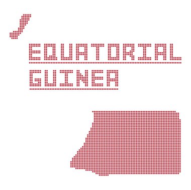 Ekvator Ginesi Afrika nokta harita