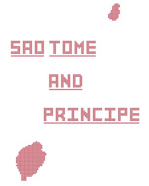 Sao Tome ve Principe Afrika nokta harita
