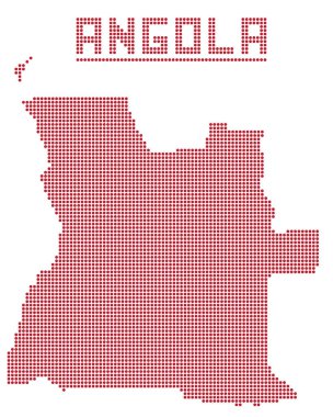 Angola Afrika nokta harita