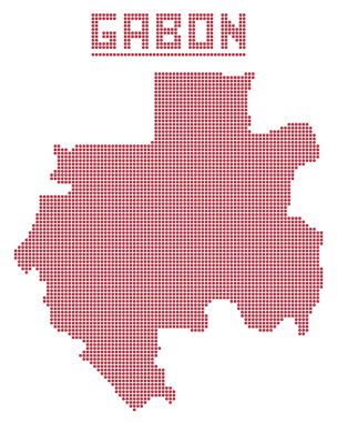 Gabon Afrika nokta harita