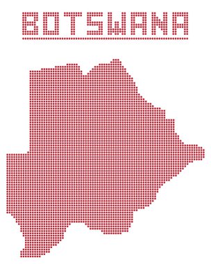 Botsvana Afrika nokta harita