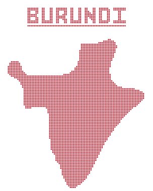 Burundi Afrika nokta harita