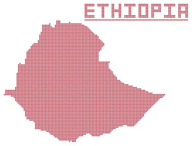 Etiyopya Afrika Cumhuriyeti nokta harita