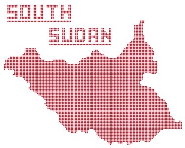 Güney Sudan Afrika Cumhuriyeti nokta harita