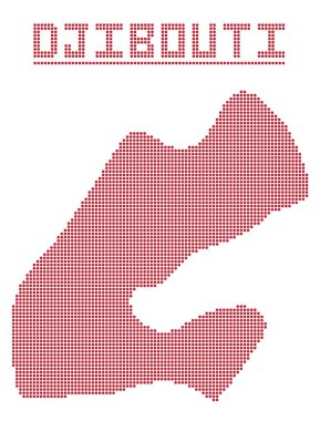 Cibuti Afrika nokta harita