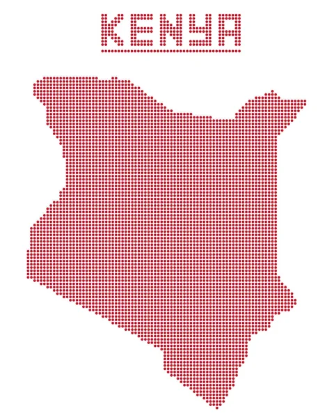 Mappa Kenya Africa Dot — Vettoriale Stock