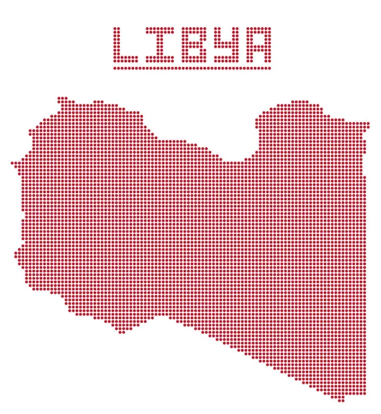 Libyen afrika punktkarte — Stockvektor
