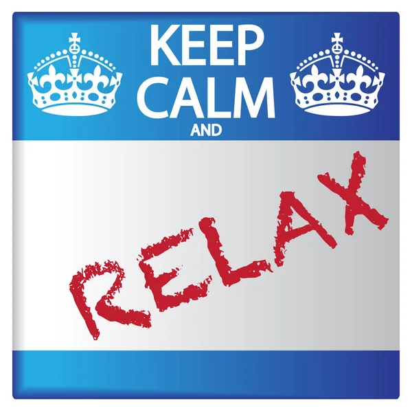 Keep Calm And Relax Sticker — Stock Vector