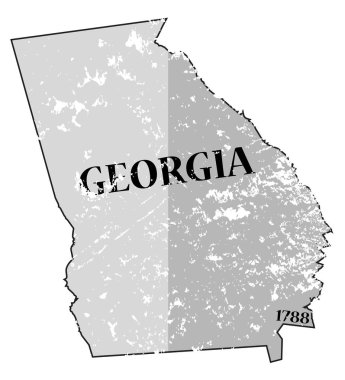 Gürcistan devlet ve Tarih harita Grunged