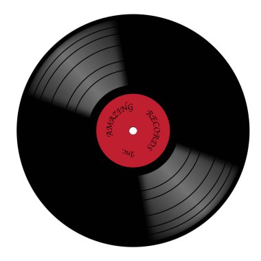 Vinil 33 rpm kayıt kırmızı etiketli