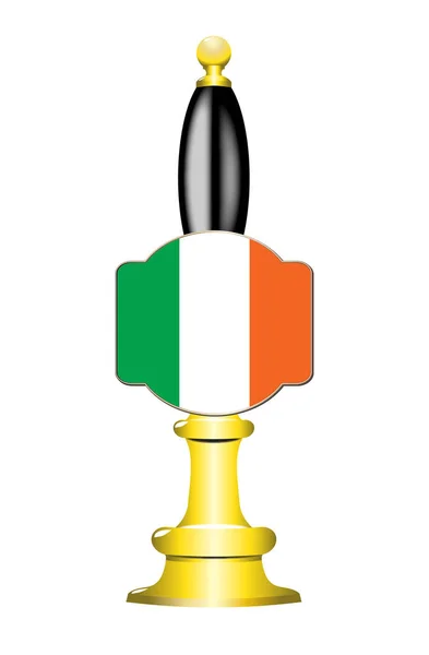 Ireland Flag Beer Pump — Stock Vector